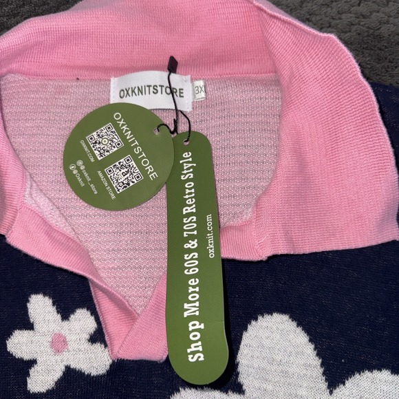 Retro 1970s Psychedelic Plus Flowers Cotton Causal Summer Polo Shirt Big Tall - Picture 5 of 6